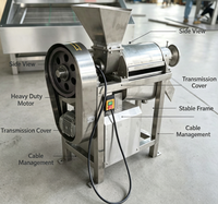 Schroefpers sapcentrifuge machine hoge productiviteit 1,5 kW voor fruitwijn voorbewerking sap extractie fermentatieproces