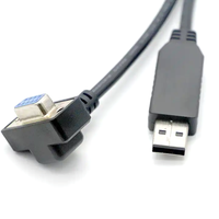 Cable Adaptador en Ángulo Recto USB a DB9 RS232 Hembra de 90 Grados, UFRRIEND FT232RL, OEM/ODM, Certificado CE, ROHS, FCC, Longitud Personalizada