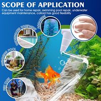 Mastic silicone alimentaire pour aquarium, colle de réparation pour verre, adhésif silicone haute élasticité résistant pour la fabrication d'aquariums