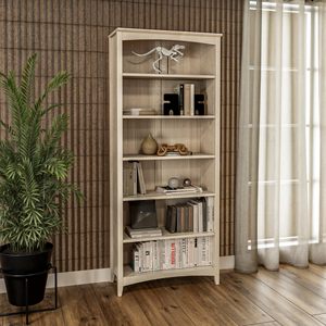 Shaker Style 6 Shelf Bookcase/Particle Board/Eco-Friendly/Durable/72 Inch <strong>Tall</strong>/Adjustable <strong>Shelving</strong>/Closed Back/Display Bookshelf - Product Image 2