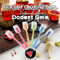 Spatule de cuisine et racloir de pâtisserie monobloc en silicone translucide, réutilisable, résistant à la chaleur, lavable au lave-vaisselle, lavage à la main uniquement