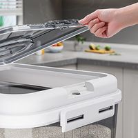 Récipient à riz édition de luxe en gros Récipient à riz pour aliments en PET anti-insectes et étanche à l'humidité avec interrupteur magnétique