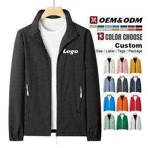 Giacca Leggera da Esterno Personalizzabile con Logo, Giacca a Vento Promozionale per Eventi Aziendali, Cappotto da Uomo con Design Semplice, Giacche Ricamate - Product Image 1
