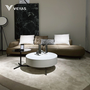 Sofá Seccional Reclinable de Cuero Genuino Color Tan, Moderno y Contemporáneo, de Alta Gama, Tres Plazas, Curvo y Suave, con MOQ Bajo y Mejor Valoración - Product Image 5