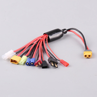 Futaba T/XT60/Tamiya Plug IMAX B6 B6AC Câble de convertisseur de chargeur 8 1 Ligne d'adaptateur de batterie pour modèle de voiture RC Jouet Drones Accessoires