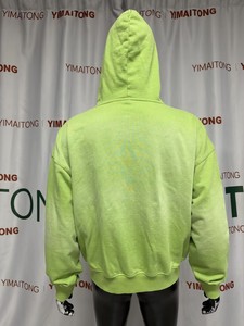 Sudadera con capucha y cremallera 100% algodón, lavado ácido, 270 gramos, peso pesado, oversize, unisex, otoño, lisa, lista para logotipo personalizado, ecológica, apta para toallas - Product Image 2