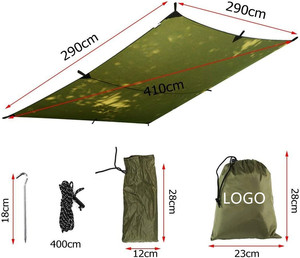 Wuqi — hamac de camping en Nylon 210T 70D, équipement d'extérieur avec <span class=keywords><strong>moustiquaire</strong></span> et bâche de pluie - Product Image 1