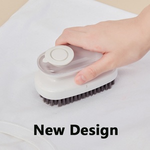 Bathroom Cleaning Toilet <b>Clothes</b> Brush Refillable Cleaning Brush <b>Clothes</b> Stain Removal Brush with Storage Space - Product Image 2