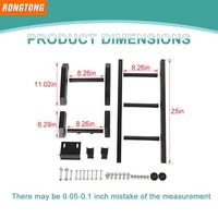 Accessoires de voiture Échelle arrière en alliage d'aluminium Échelle de porte arrière pour Suzuki Jimny JB74 2019 +.
