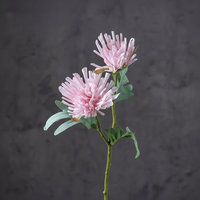 G-1209-2-1 Vente en gros de fleurs de chrysanthème artificielles réalistes à grande tête, chrysanthèmes blancs doux pour la décoration de mariage