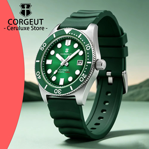 CORGEUT 40mm NH35 Automatic Mechanical Men's Watch Sapphire Glass Waterproof Luminous Diving Stainless steel wristwatch - Product Image 3