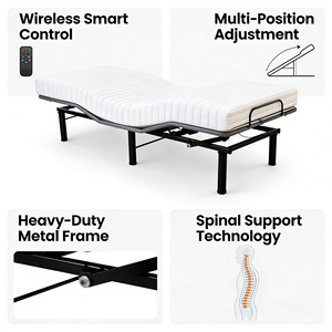 Struttura Letto in Metallo Regolabile con Telecomando Wireless |   Silenzioso e Durevole |   Letto King/Twin Size |   Garanzia di 3 anni |   per Appartamenti Urbani e Hotel - Product Image 2