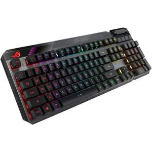 คีย์บอร์ดเกมมิ่งไร้สาย Asus Rog Claymore II แบบกลไก พร้อมไฟ RGB และแป้นตัวเลขแบบถอดได้ สำหรับพีซีและคอนโซล - Product Image 1
