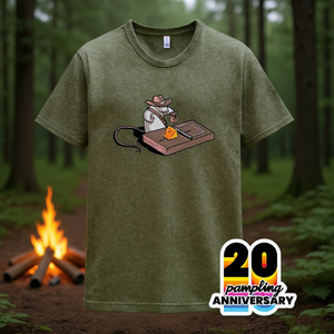 T-shirt Indiana Mouse verde oliva, design per il 20° anniversario - Product Image 2