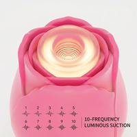 Disponibile negli USA, Consegna Rapida in 2-5 Giorni, Vibratore a Forma di Rosa in Silicone con 10 Frequenze e Funzione Luminosa, ACQUISTA ORA