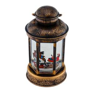 فانوس عيد الميلاد مع بريق غزل الحيوانات المائية المشهد بطارية تعمل بالطاقة الغزلان سحب عربة الأسرة من أجل ، - Product Image 3