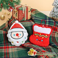 Porte-clés en peluche PVC à thème de Noël, best-seller transfrontalier, cadeau festif, breloque de sac à dos, anneau porte-clés