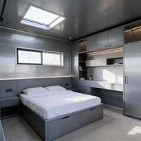 Maison conteneur en acier modulaire préfabriquée facilement déplaçable avec un design moderne, petite maison de vacances pour usage en villa