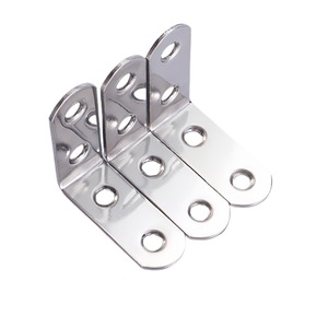 Yuma Stainless Steel L-Shaped <b>Corner</b> Bracket 40x40mm 4-Hole Brushed Finish <b>Cabinet</b> Reinforcement Support - Product Image 3
