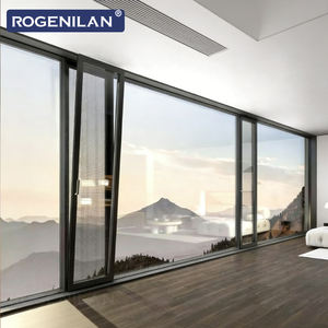 ROGENILAN, fournisseur chinois, grandes fenêtres en aluminium à rupture <span class=keywords><strong>de</strong></span> pont thermique, double vitrage, fenêtre à battants et à basculer <span class=keywords><strong>avec</strong></span> moustiquaire - Product Image 1