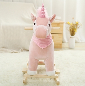 Cheval licorne cheval à bascule avec musique en peluche jouet éducatif pour l'éducation précoce des enfants - Product Image 4