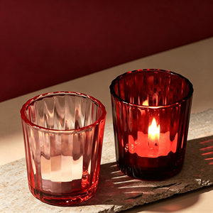 Disponibili: Barattoli in <span class=keywords><strong>Vetro</strong></span> per Candele Profumate, Verticali, Colorati, con Nervature, per Aromaterapia, Accessori per Fragranze Natalizie - Product Image 3