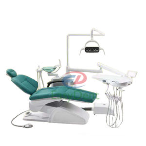 Set completo poltrona odontoiatrica economica con sgabello dentista <span class=keywords><strong>Scaler</strong></span> Curing manipolo leggero compressore d'aria fotocamera custodia in legno Ce E3 - Product Image 1