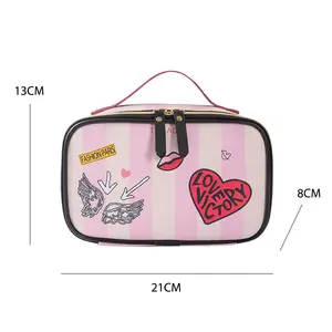 Boshiho maßge schneiderte PU Kultur beutel Organizer Reisetasche für Frauen maßge schneiderte PU Make-up Tasche Brieftasche