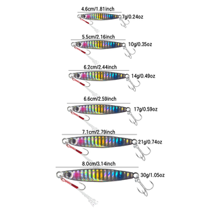 XUHANG JF51 7g Señuelo Metálico Luminoso UV para Lanzamiento Largo, Micro Jigging Vibrante y de Hundimiento para Caballa, Lubina y Peces de Agua Dulce - Product Image 2