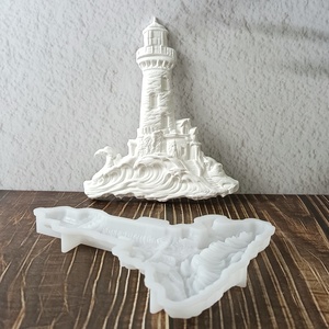 Moldes de fundición de resina hechos a mano para adornos decorativos DIY estilo Ins molde de adorno de Faro de silicona X0513 - Product Image 5