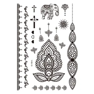 Tatouages temporaires au henné à l'eau, motif rose, couleur personnalisée, pour la maternité, marque Glory Star - Product Image 1