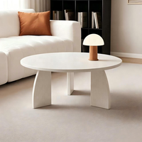 Table basse moderne Rosegia à double niveau avec panneaux latéraux incurvés en forme de D, rangement pliable, pour salon, appartement, studio, 3 ans de garantie