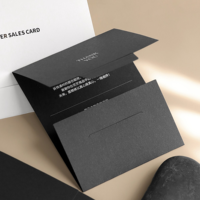 Carte postale pliée personnalisée, carte de remerciement de luxe sur mesure, carte d'instructions d'emballage