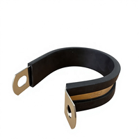 Collier de serrage en forme de R en acier inoxydable 304 avec coussinets en caoutchouc pour câbles et tubes de compresseur d'air et de conduites pneumatiques