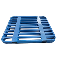 Palette en acier Euro robuste et personnalisée, revêtement poudré, capacité de charge statique de 4,0 T, empilable et mobile pour l'entreposage en usine et atelier