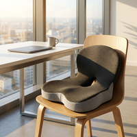 Coussin de siège ergonomique respirant en mousse à mémoire de forme pour le coccyx et le soutien lombaire, idéal pour le bureau et la voiture, antidérapant et lavable