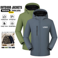Fabricant de vestes d'extérieur en marque privée, veste de randonnée d'hiver personnalisée, imperméable et résistante au vent