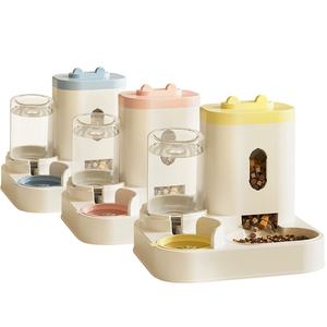 Tempat Makan dan Minum Hewan Peliharaan Otomatis 2 in 1 dengan Dispenser Air, Mangkuk Anjing Kucing, Fountain Minum, Pengumpan Hewan Peliharaan Pintar Otomatis - Product Image 1