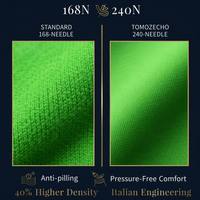 Calcetines de Vestir de Punto de Algodón Egipcio Verde Otoño para Mujer, Personalizados, Sin Costuras, Antibacterianos, Logran un Brillo Sedoso Diario