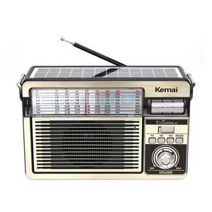 Radio Portátil Multifunción Kemai con Cargador Solar AM FM SW, Altavoz Inalámbrico BT, Reloj Despertador de Emergencia - Product Image 3