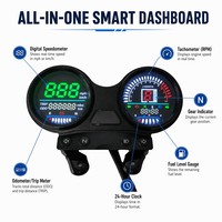 Tacómetro y Velocímetro LED Universal para Motocicleta Yamaha JYM125 YBR125 LC135, Conjunto de Instrumentos Digitales Modificados para el Tablero