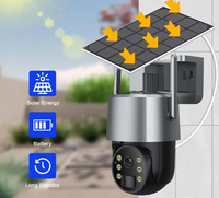 Cámara de Seguridad Solar de 3MP, Inalámbrica, con Batería, Detección PIR con IA, PTZ, Audio Bidireccional, IP65