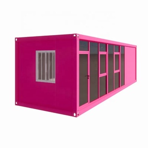 Casa Contenedor Prefabricada Rosa con Cristal, Ideal para Tiendas de Ropa, Cafeterías, <span class=keywords><strong>Bares</strong></span>, Casa Móvil - Product Image 2