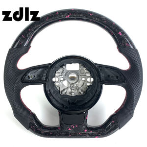 Accesorios Interiores para Automóviles, <span class=keywords><strong>Volante</strong></span> Personalizado de Fibra de Carbono Forjado en Polvo Rosa para <span class=keywords><strong>Audi</strong></span> A3 <span class=keywords><strong>A4</strong></span> A5 A6 A7 C7 C8 B8.5 RS3 RS6 RS7 - Product Image 1
