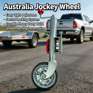 Ruota Girevole con Tubo Esterno da 57mm e Tubo Interno da 51mm, Capacità 700KG, Ruota da 8'' per Rimorchi Utilitari Pesanti Australiani - Product Image 1