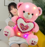 Boneka Beruang Teddy Menyala Grosir, Boneka Beruang Lucu Custom untuk Hadiah Ulang Tahun Anak Perempuan, Natal, Valentine