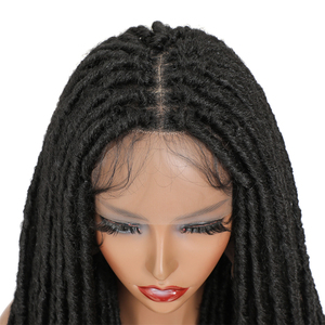 New Long Black Synthetic Hair Lace Front <strong>Braided</strong> <strong>Wigs</strong> Handmade Butterfly Locs FULL Lace Front <strong>Braided</strong> <strong>Wigs</strong> Box <strong>Braided</strong> Lace <strong>Wig</strong> - Product Image 2