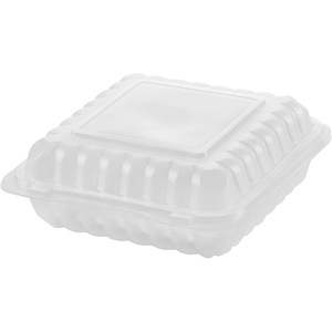 Wholesale 9" Custom Durable Clear PET Square <b>Plastic</b> Bakery Bread <b>Food</b> Packaging <b>Container</b> with Lid - Product Image 4