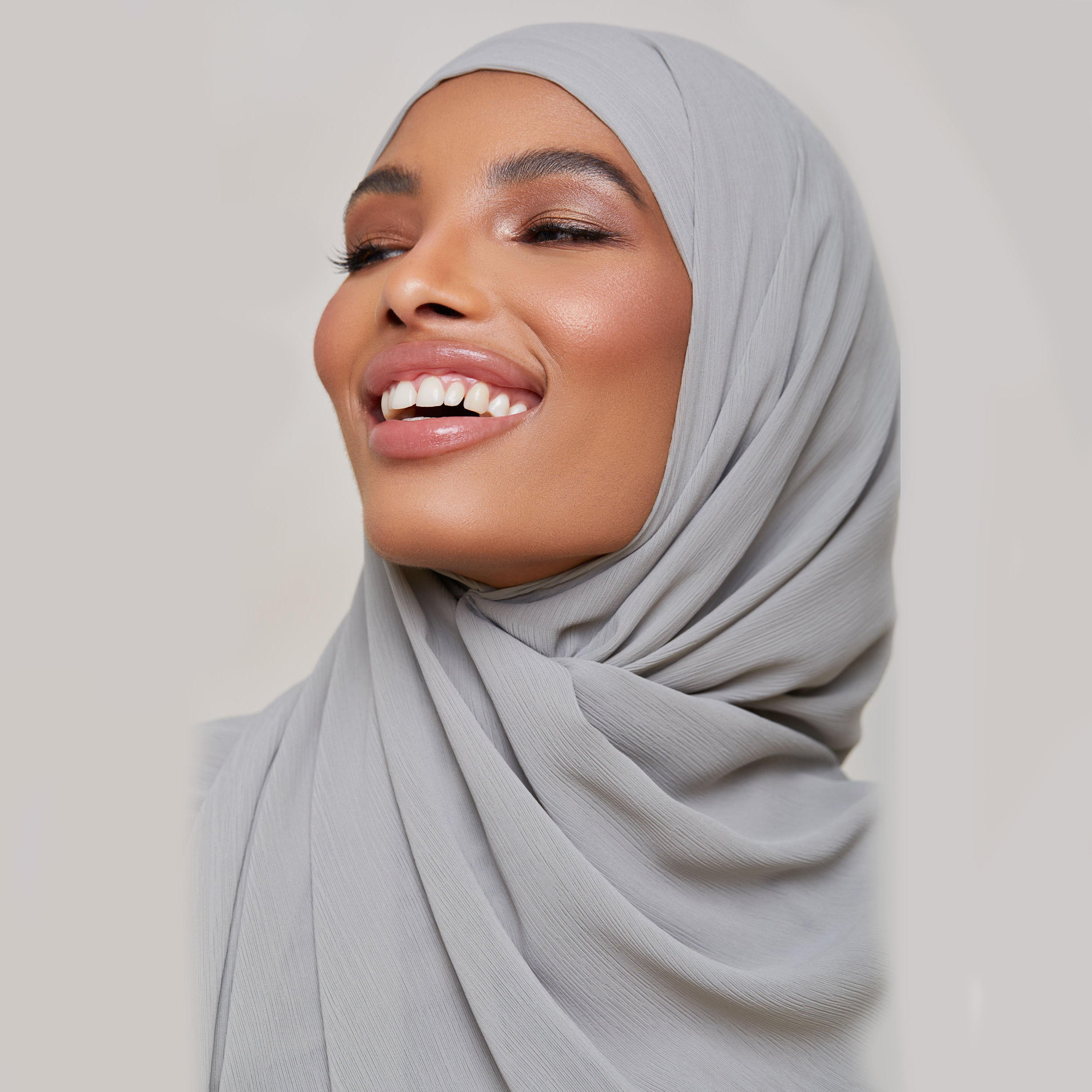 pleated chiffon shawl