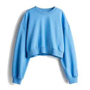 Sudadera con capucha de algodón para mujer, de punto, cortavientos, cuello redondo, oversize, para gimnasio, venta al por mayor - Product Image 1